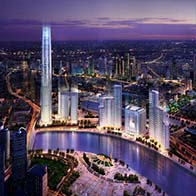 天津環球金融中心修建過程中使用永磁吊